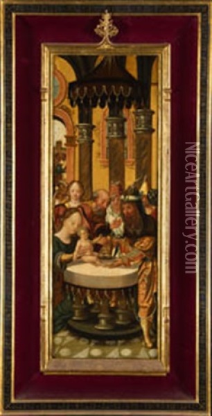 La Circuncision Oil Painting - Pieter Coecke van Aelst the Elder
