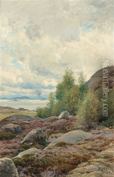 In The Archipelago Oil Painting - Berndt Adolf Lindholm