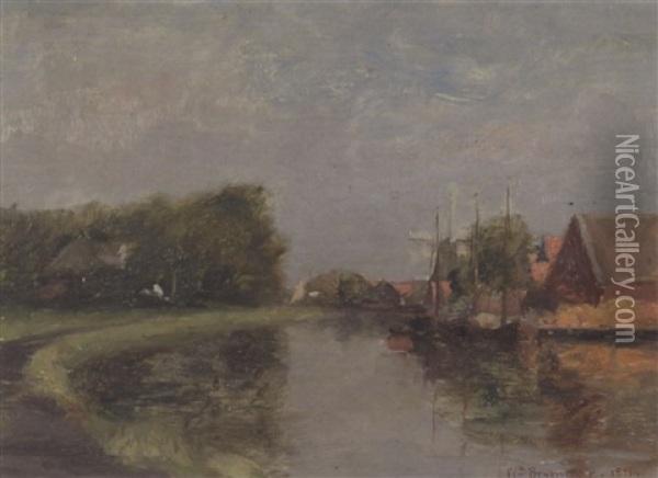 River Landscape, France Oil Painting - William Brymner