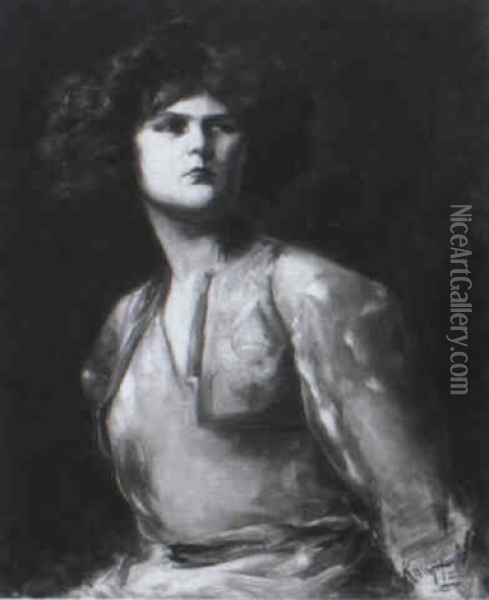 Brustportrat Einer Dame Oil Painting - Arthur Kampf