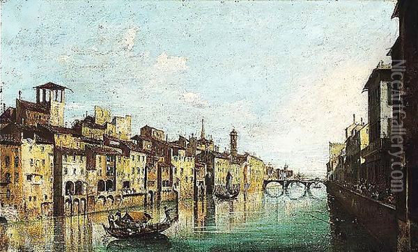 A Venetian capriccio 2 Oil Painting - Francesco Guardi