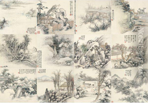 Sceneries Of Xiling Engraving Society Oil Painting - Wu Zheng