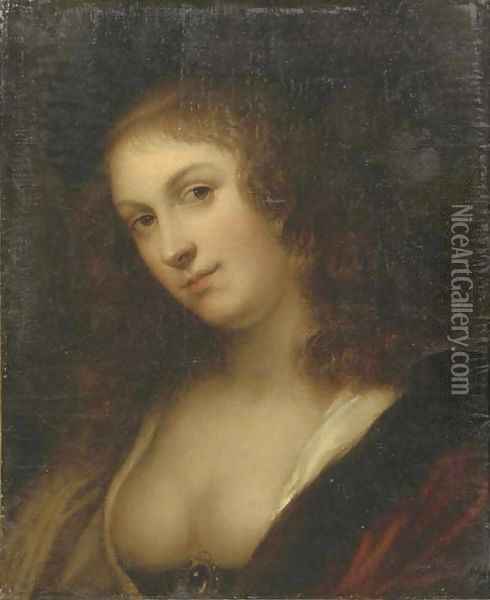 A female courtesan Oil Painting - Jan Van Bijlert