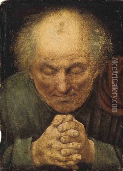 A Monk In Prayer Oil Painting - Jan Massys