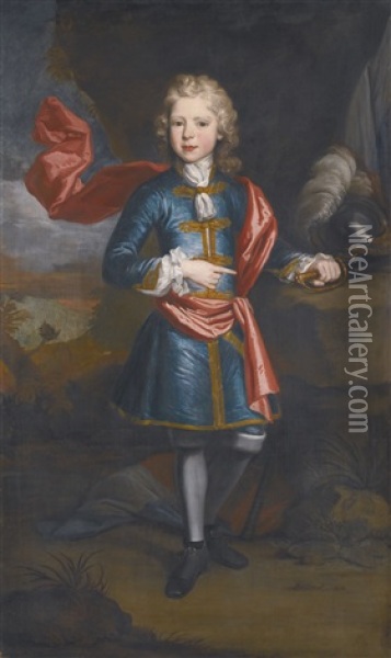 Portrait Of Guilford Killigrew, When A Boy Oil Painting - John Closterman