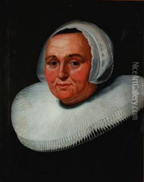 Portrait Of A Noble Woman Oil Painting - Frans Hals