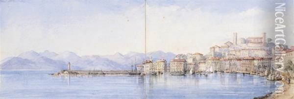 Views Of The Cote D'azure And Venice Oil Painting - Adelaide Anne Godfrey