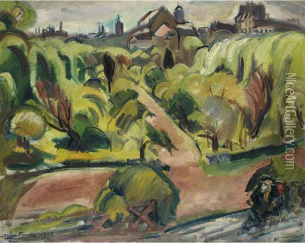 Le Jardin De Rodin Oil Painting - Emile-Othon Friesz