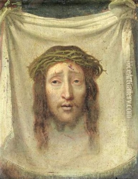 La Sainte Face Oil Painting - Jean-Baptiste De Champaigne