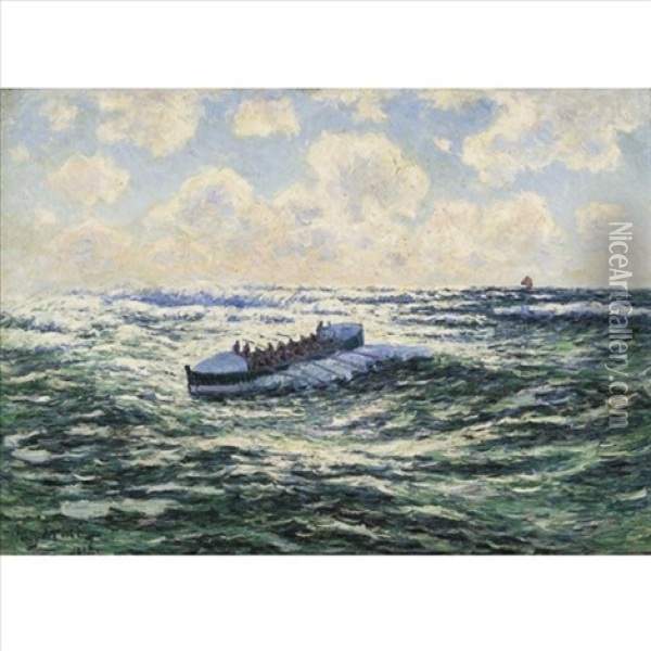 Barque De Pecheurs Oil Painting - Henry Moret