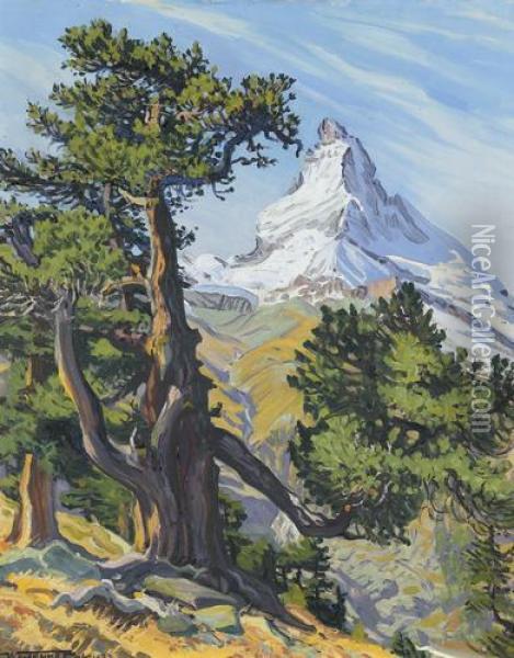 Arve Mit Matterhorn Oil Painting - Waldemar Fink