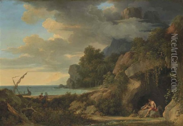 Philoctete Sur L'ile De Lemnos Oil Painting - Pierre Henri de Valenciennes