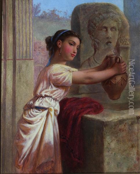 The Fountain Of Ceres Oil Painting - Laurent Joseph Daniel Bouvier