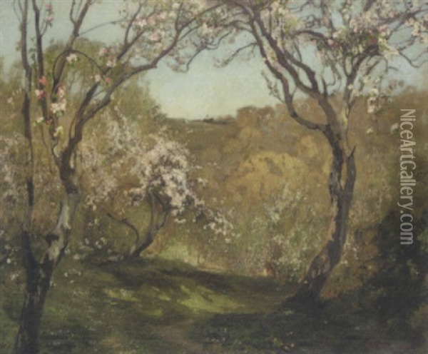 Blossom Trees Oil Painting - Reginald Rex Vicat Cole