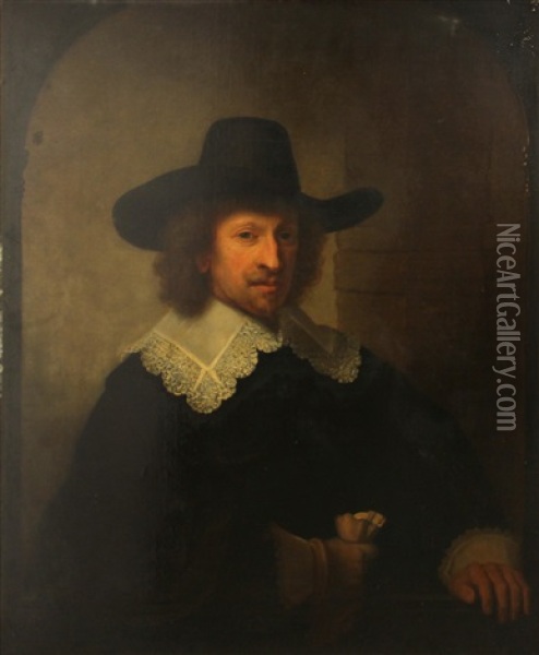 A Portrait Of Nicolas Van Bambeeck Oil Painting -  Rembrandt van Rijn