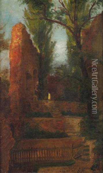 Klosterruine Bei Meisen Oil Painting - Friedrich Johann C.E. Preller the Elder