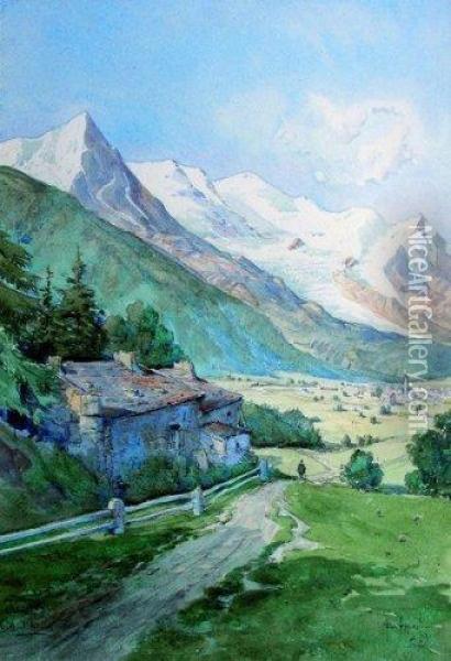 Le Mont-blanc, Chamonix Oil Painting - Emile Appay