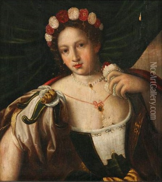 Flore Oil Painting - Frans Floris the Elder