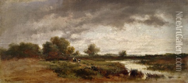 Landschaft Oil Painting - Remigius Adrianus van Haanen