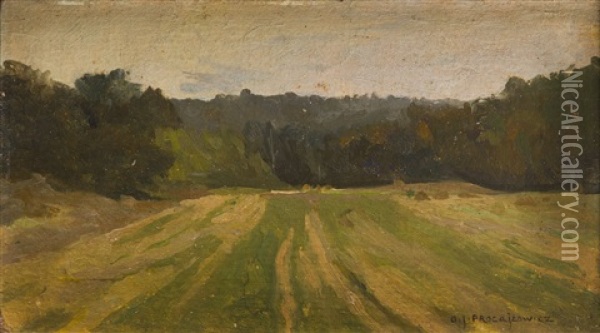 Landscape Oil Painting - Antoni Stanislaw Procajlowicz