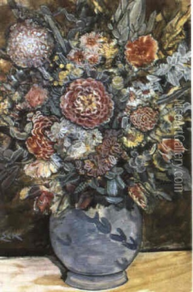 Blumenstraus Oil Painting - Ernst Eck