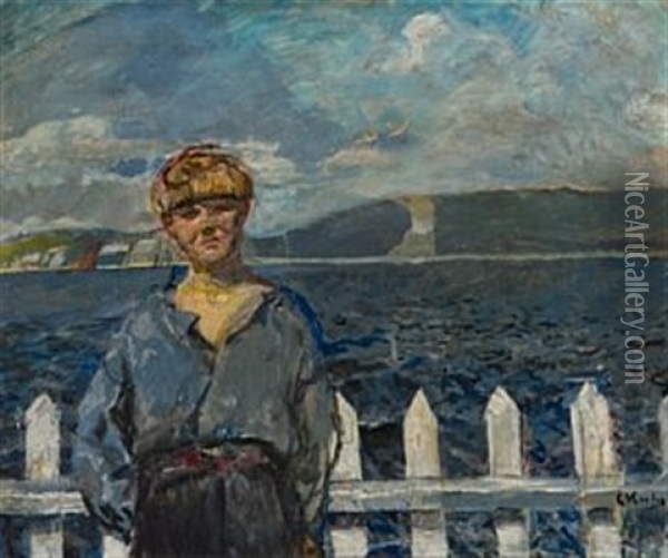 Anton Martin 14 Ar Oil Painting - Christian Krohg