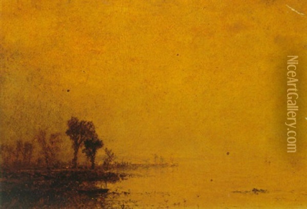 Sunrise On The Marsh Oil Painting - John Frederick Kensett