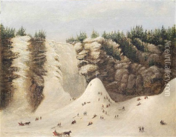 The Frozen Ice Cone At Montmorency Oil Painting - Joseph Legare