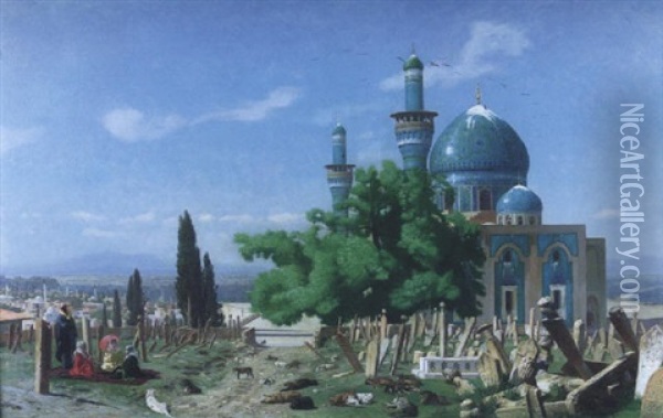 La Mosquee Verte Oil Painting - Jean-Leon Gerome