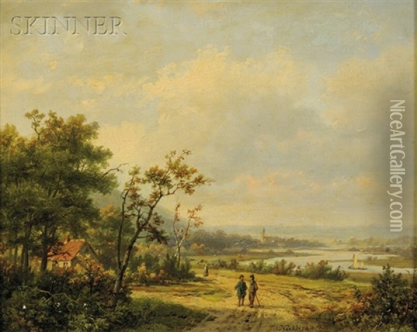 Cleve On The Rhine Oil Painting - Marinus Adrianus Koekkoek