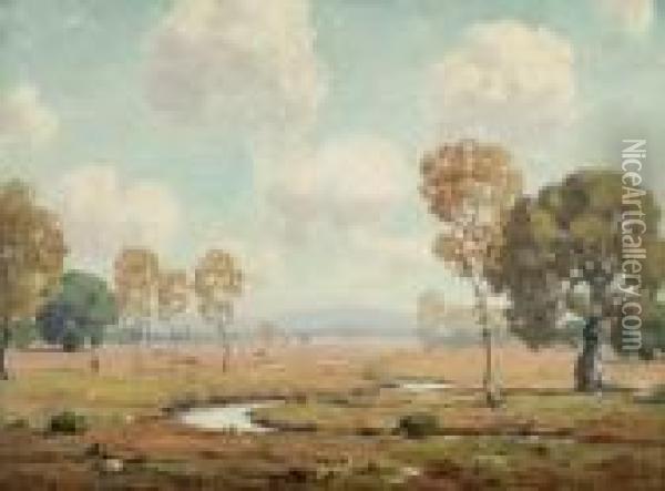 The Valley Pasture Oil Painting - Charles L.A. Smith