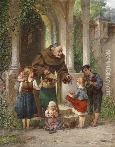 Kirschen Fur Die Kinder Oil Painting - Adolf Humborg