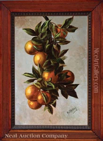 Nature More: Satsuma Branch Oil Painting - Marie Madeleine Seebold
