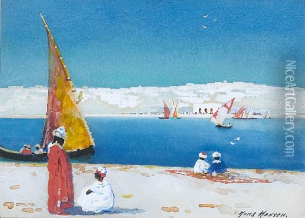 Tangier Oil Painting - Hans Jacob Hansen