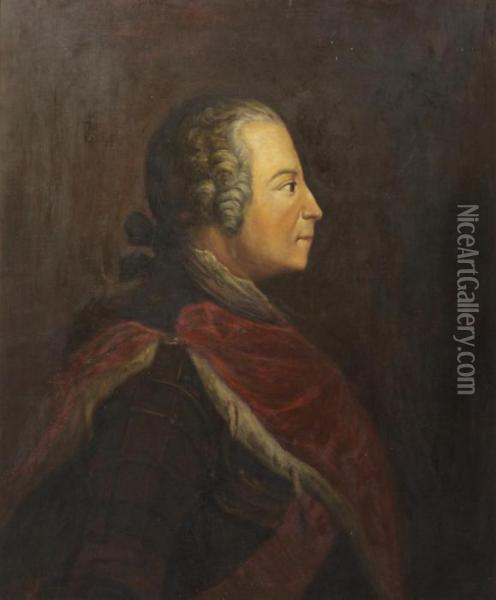 Portrait Of King Frederick Ii Of Prussia Oil Painting - Stephen Reid