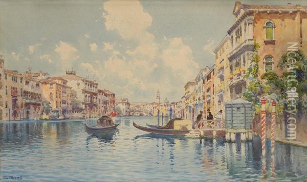 Canal Grande Oil Painting - Emilio Boni