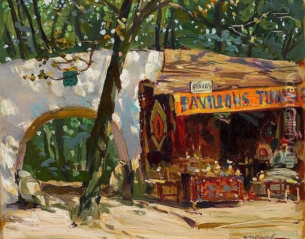 Boutique De Tapis Oil Painting - Constantin Alexandr. Westchiloff
