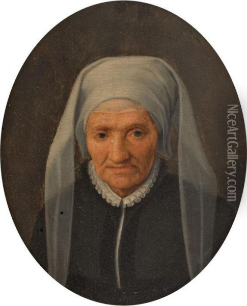 Bildnis Einer Alten Frau Oil Painting - Willem Key