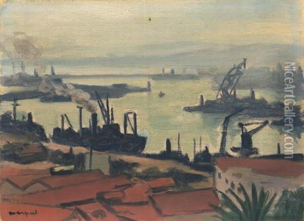 Le Port De L'agha, Algiers Oil Painting - Albert Marquet