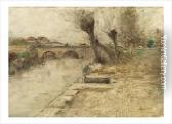 Le Pont D'artenare Oil Painting - Adolphe Appian