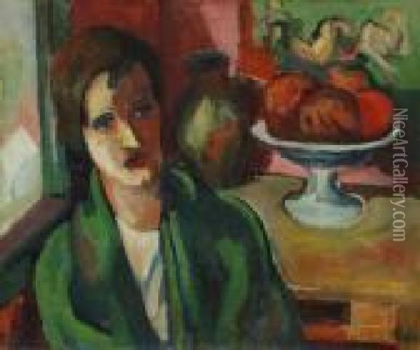 Portrait De Femme Oil Painting - Henri Epstein