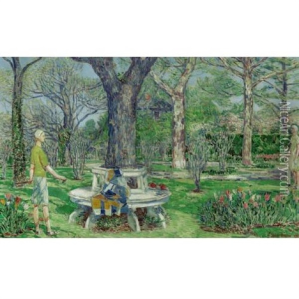 Golf In Early Spring, East Hampton, New York Oil Painting - Childe Hassam