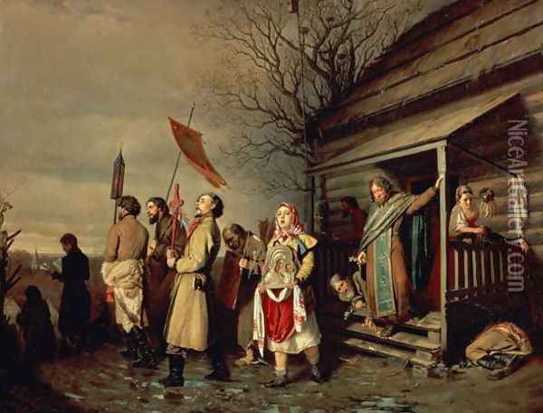 Easter Procession, 1861 Oil Painting - Vasily Perov