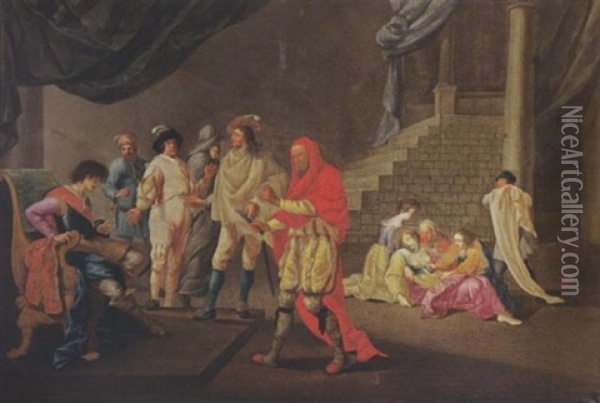 The Death Of Lucretia Oil Painting - Nikolaus Knuepfer