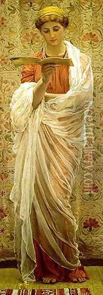 A Reader Oil Painting - Albert Joseph Moore