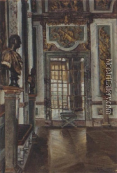 Salon De La Paix, Versailles Oil Painting - William Bruce Ellis Ranken