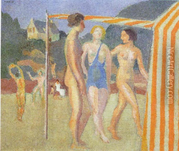 Baigneuses Devant Une Tente Oil Painting - Maurice Denis