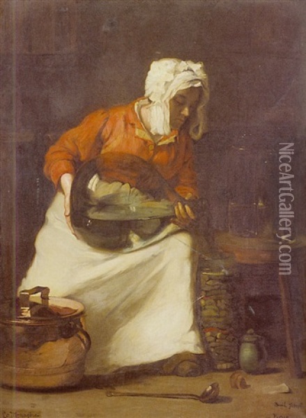 La Menagerie Oil Painting - Joseph Bail