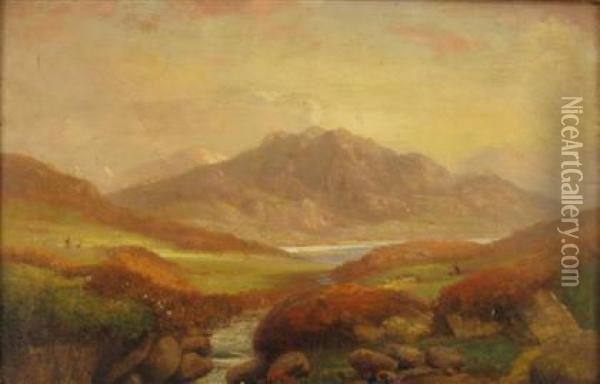 Near Ballachulish Glencoe Oil Painting - Robert Burns