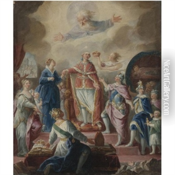 Coronation Of King George Iii Oil Painting - Gaetano Manini